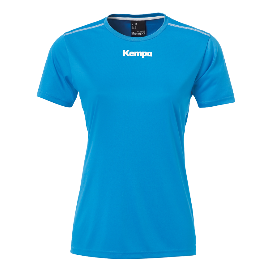 Kempa Aspire Maglietta Unisex Adulto - Bianco/Nera, Girocollo, 65% Poliestere 35% Cotone