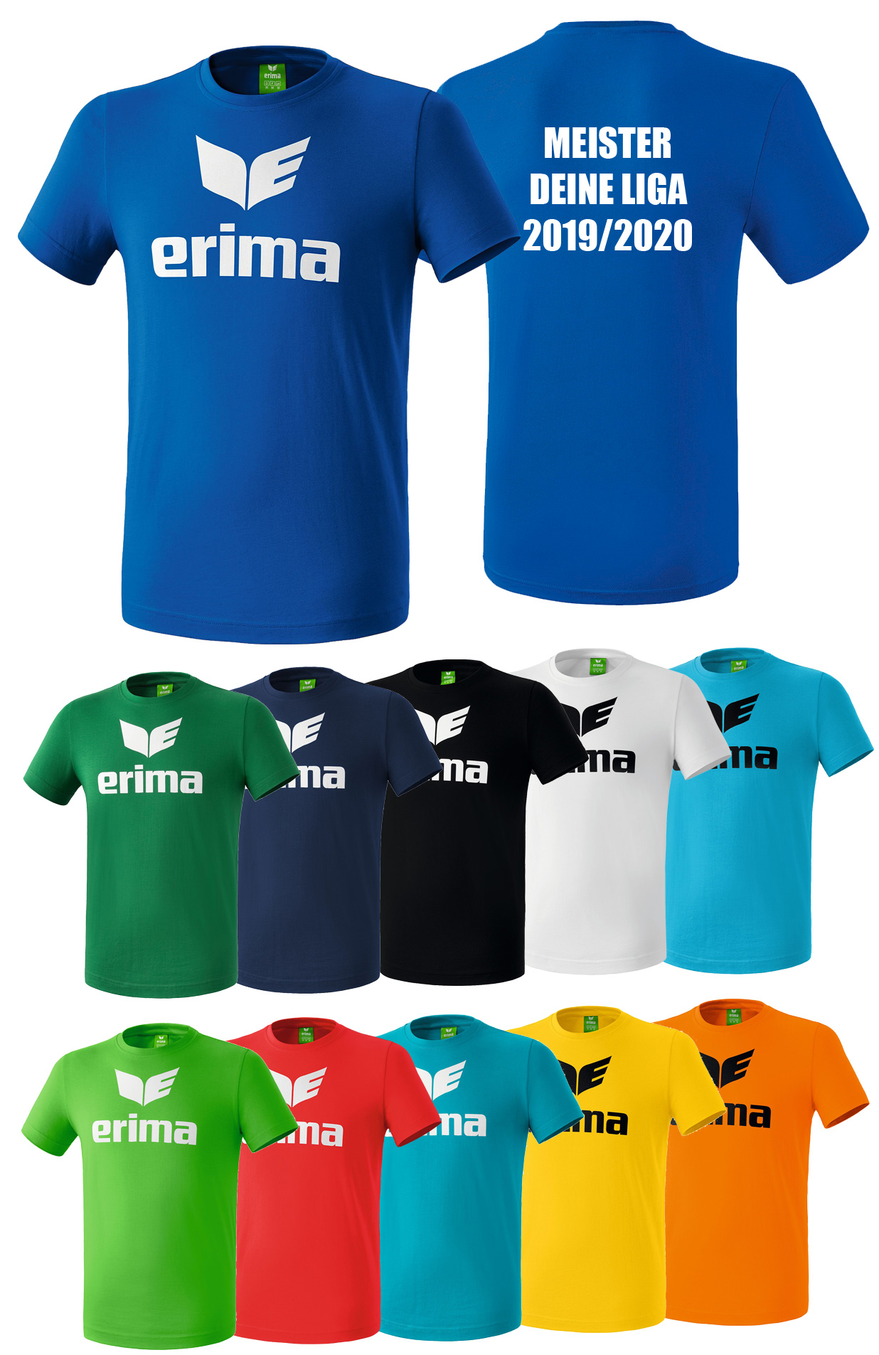 10Er Paket Erima Meistershirts Inkl. Bedruckung HANDBALL.DE