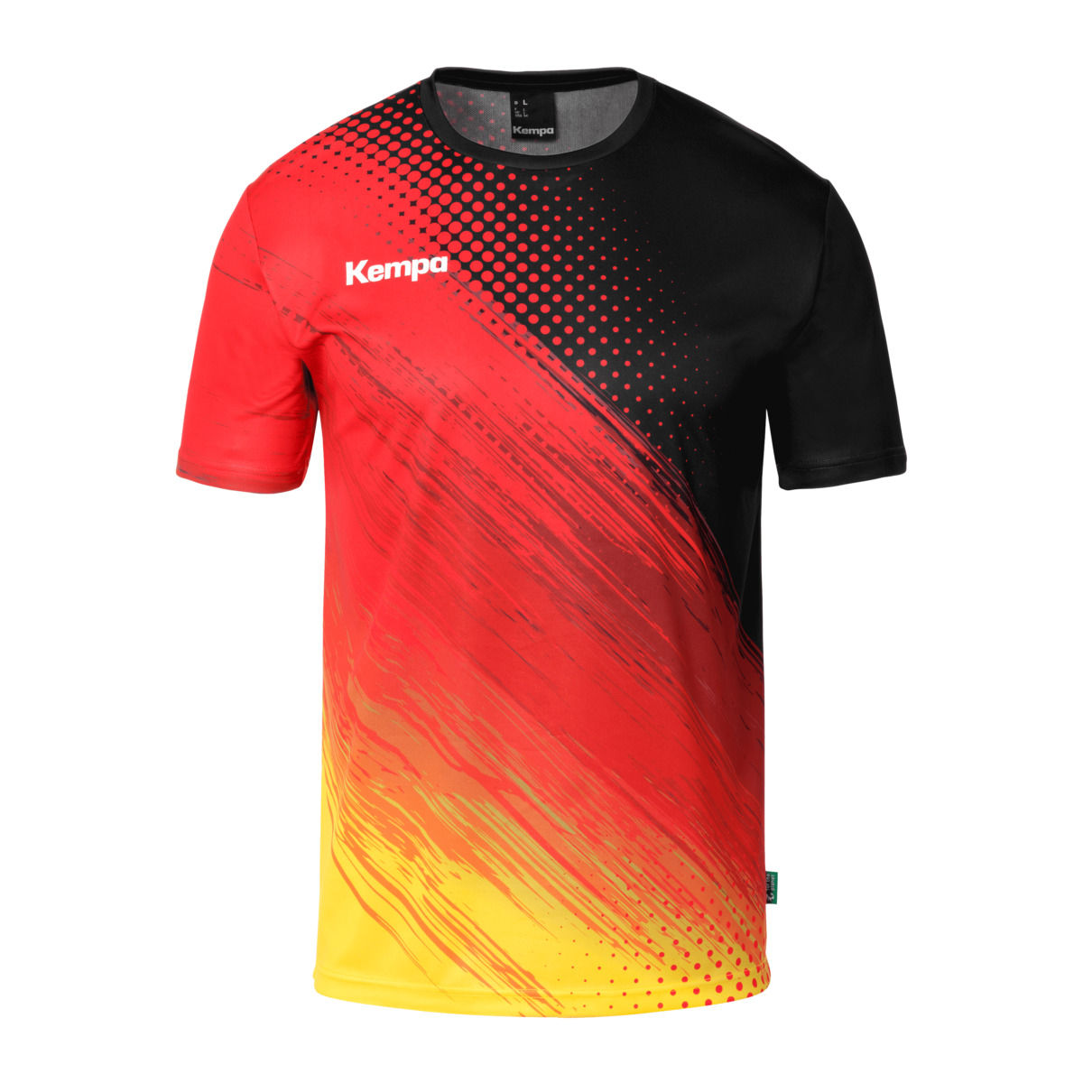 Kempa PolyTrikot Fanshirt Team GER schwarz / rot / gelb HANDBALL.DE